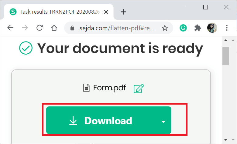 Flatten a PDF