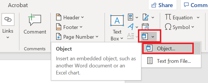 将PDF插入Word文件