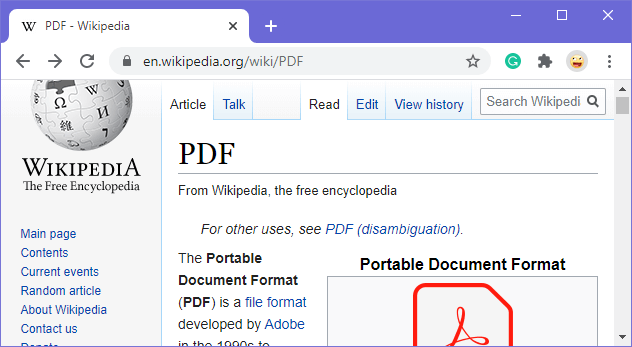 将网页另存为 PDF