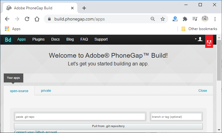 Adobe PhoneGap Build