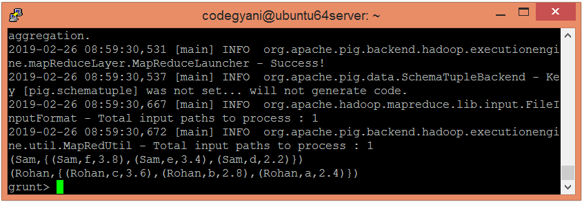 Apache Pig AVG 函数