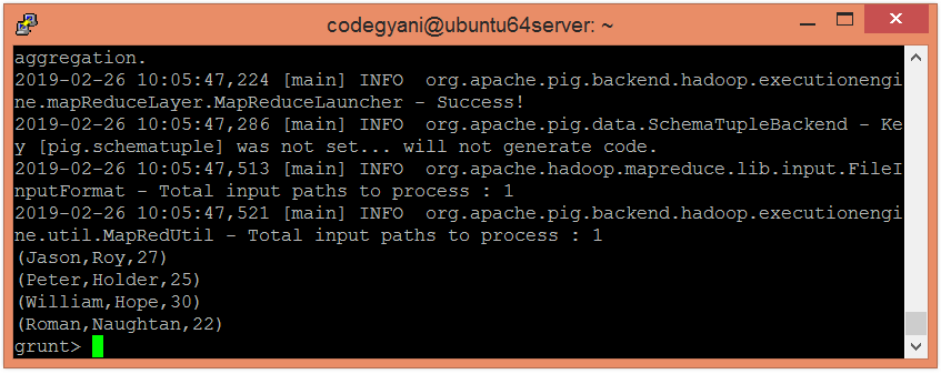 Apache Pig CONCAT 函数