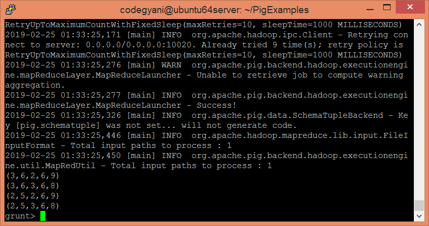 Apache Pig CROSS Operator