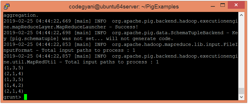 Apache Pig DISTINCT Operator