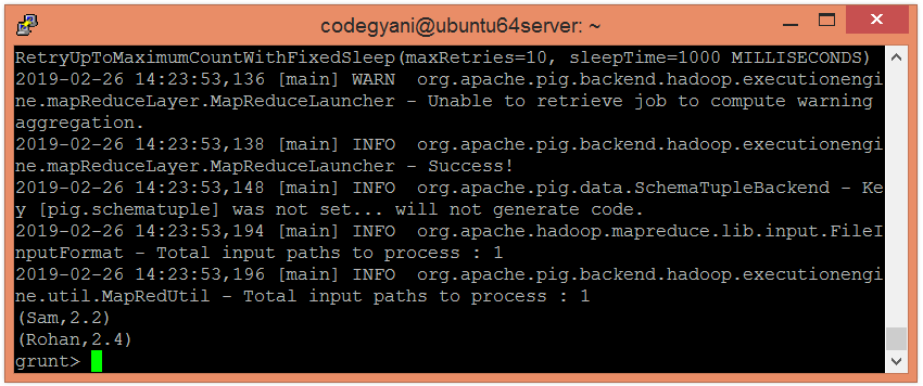 Apache Pig MIN Function