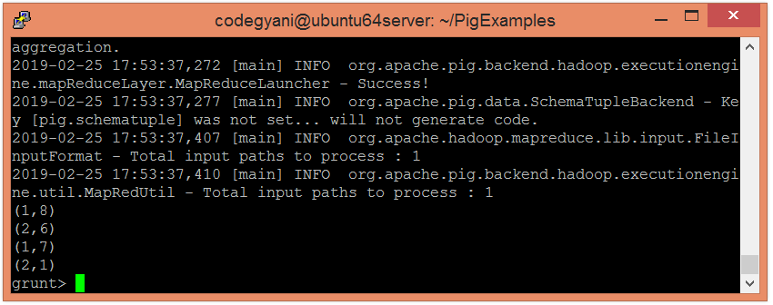 Apache Pig SPLIT Operator