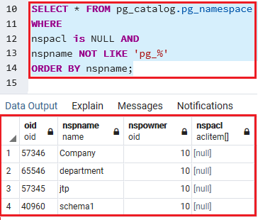 PostgreSQL ALTER Schema 