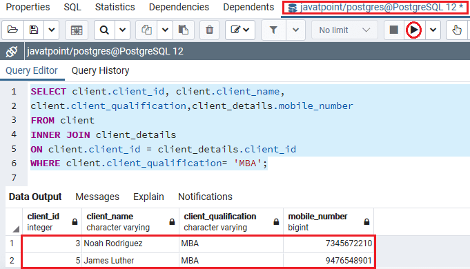 PostgreSQL AND Condition