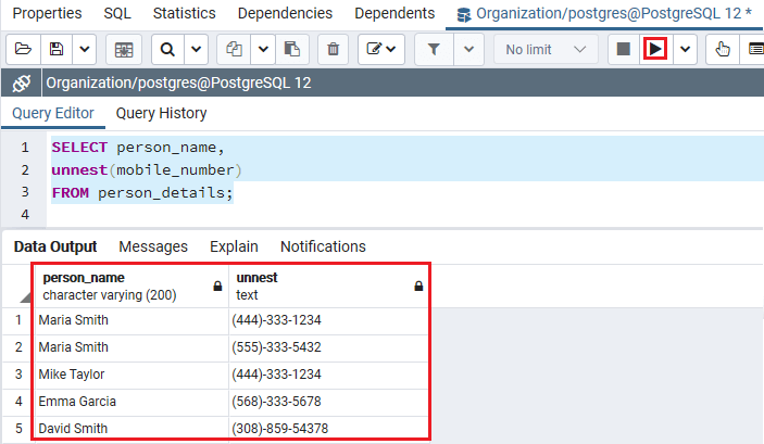 PostgreSQL Array