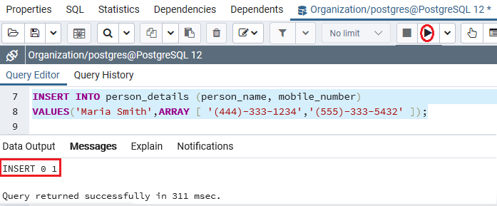 PostgreSQL Array