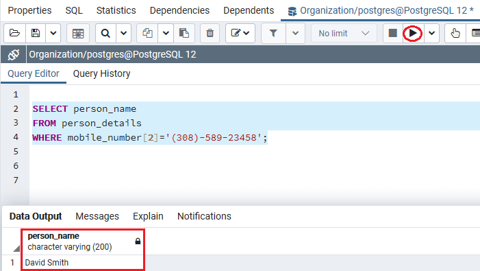 PostgreSQL Array