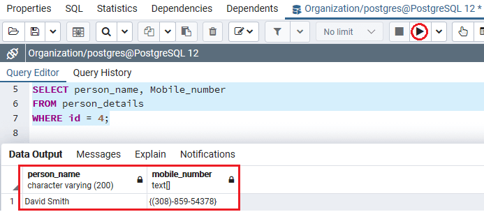 PostgreSQL Array