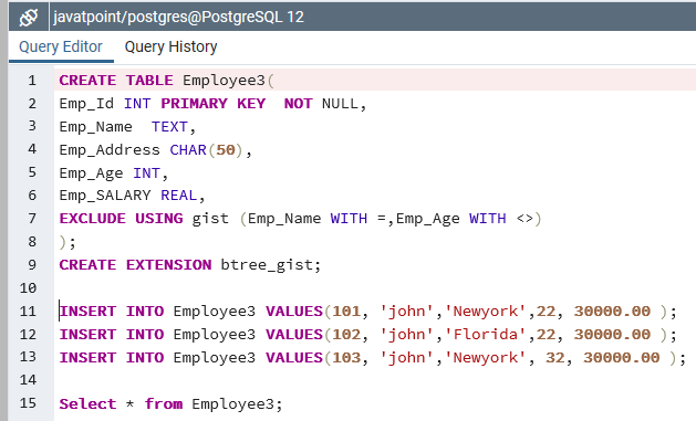 PostgreSQL Constraints