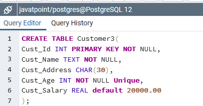 PostgreSQL约束