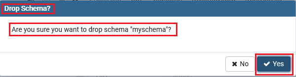 PostgreSQL Drop Schema