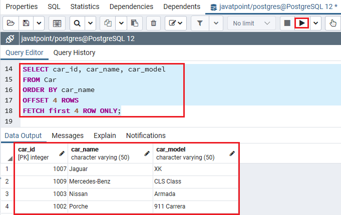 PostgreSQL提取条款