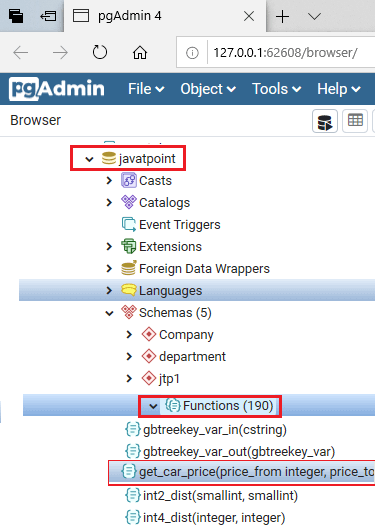 PoatgreSQL Function