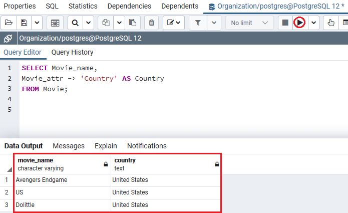 PostgreSQL hstore