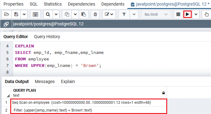 PostgreSQL Index on Expression