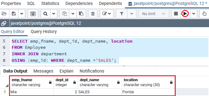 PostgreSQL INNER Join