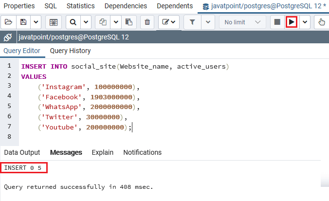 PostgreSQL INTEGER