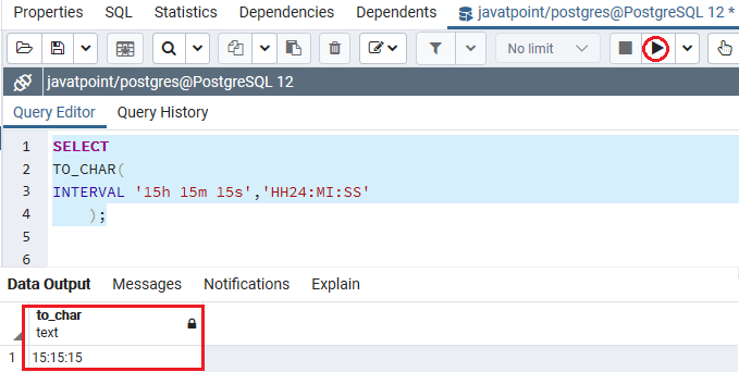 PostgreSQL Interval