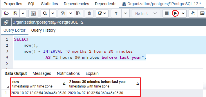 PostgreSQL Interval