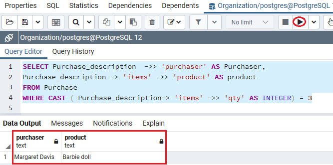 PostgreSQL JSON