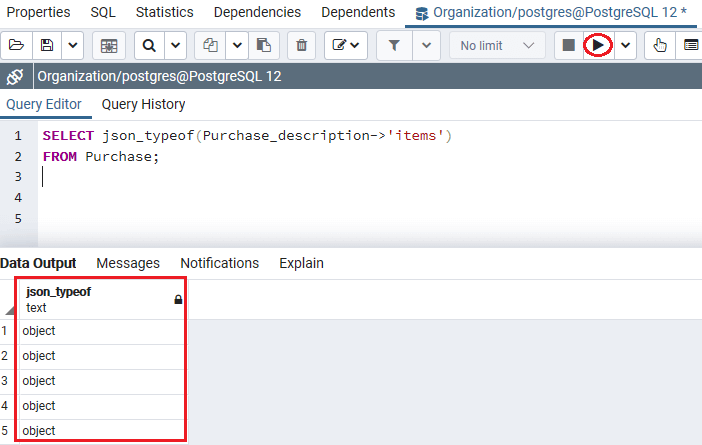 PostgreSQL JSON