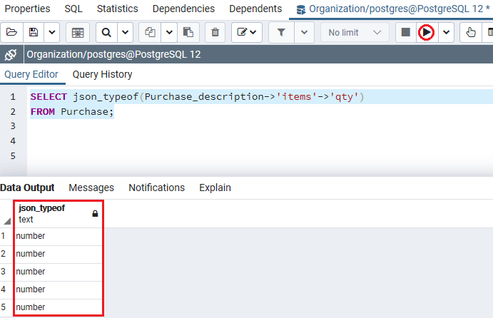 PostgreSQL JSON