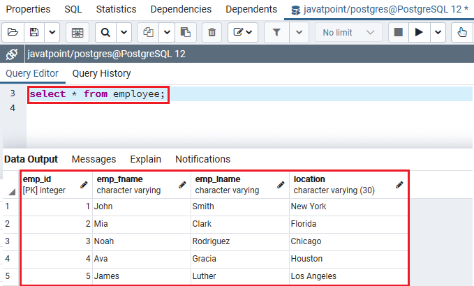 PostgreSQL Natural Join