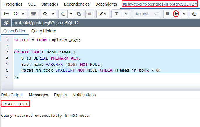 PostgreSQL SMALLINT