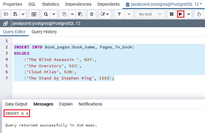 PostgreSQL SMALLINT