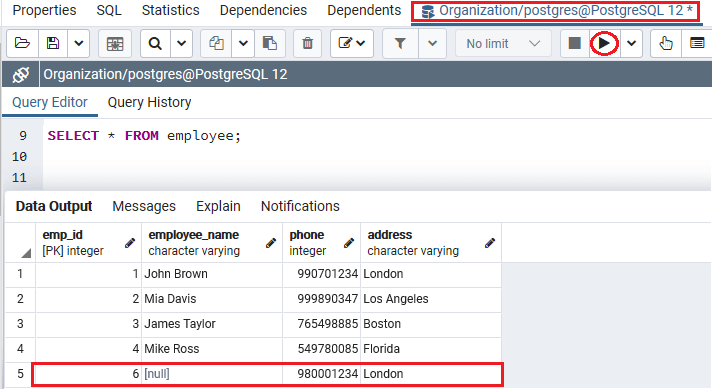 PostgreSQL Subquery