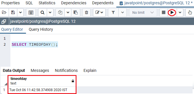 PostgreSQL Timestamp