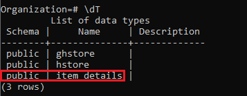 PostgreSQL用户定义的数据类型