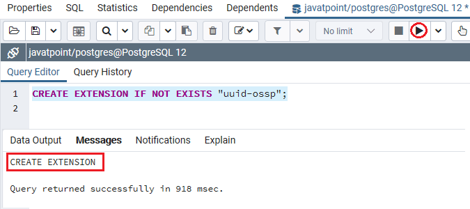 PostgreSQL UUID