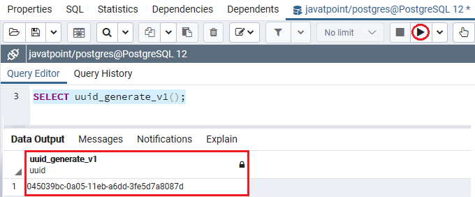 PostgreSQL UUID
