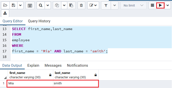 PostgreSQL WHERE子句