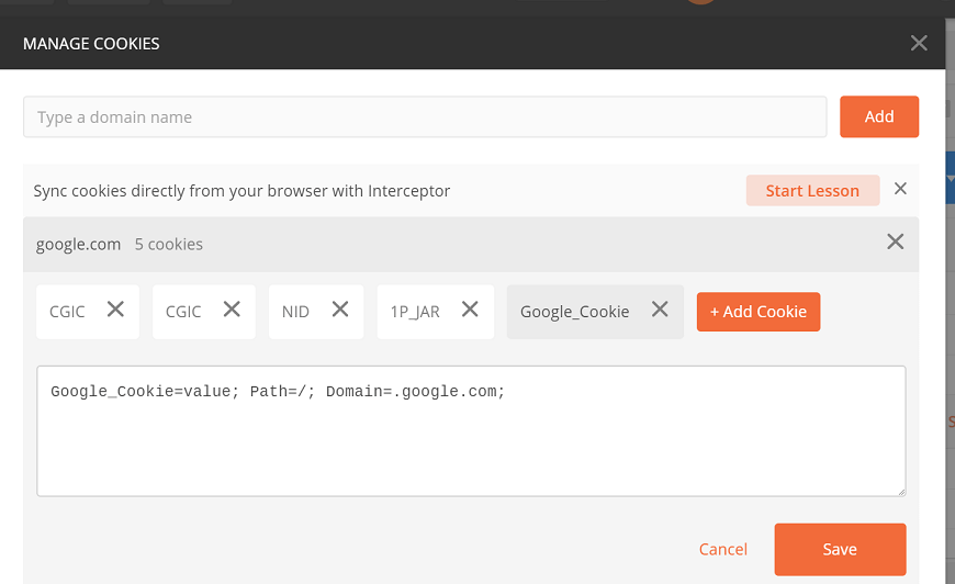 Cookies in Postman