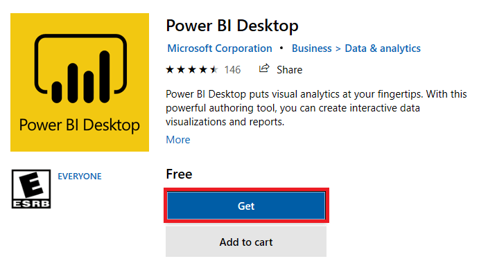 下载并安装Power BI Desktop
