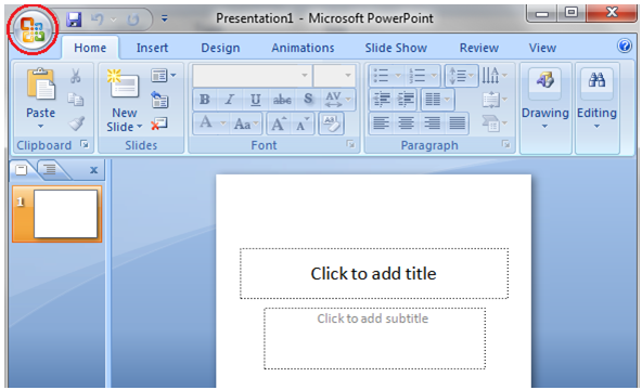 MSpowerpoint Microsoft Office按钮1