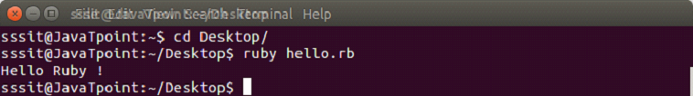 Ruby Hello ruby​​ 程序 2