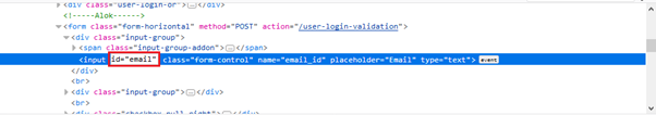 Selenium CSS Selector-ID