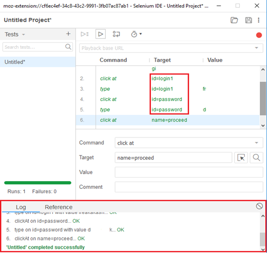 Selenium IDE-Located Strategies by Id