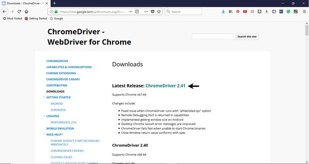 Selenium WebDriver在Chrome浏览器上运行测试