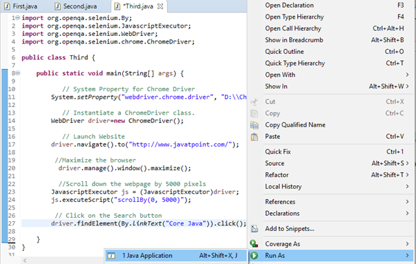 Selenium WebDriver在Chrome浏览器上运行测试