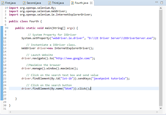  Selenium WebDriver在IE浏览器上运行测试