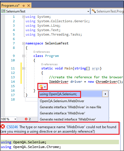 Selenium with C#教程