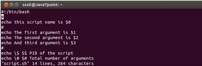 Linux Shell Scripting parameters 1